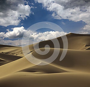 Big sand dune in Sahara desert