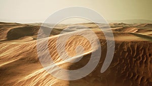 Big sand dune in sahara desert landscape