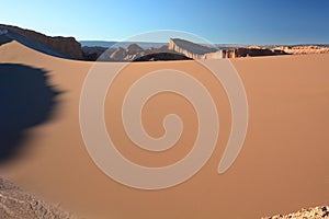 Big sand dune in Valle de la Luna. San Pedro de Atacama. Chile