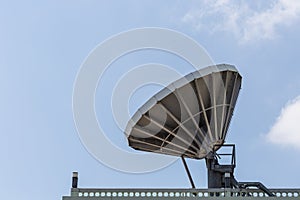 Big satellite dish on the roof