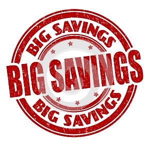 Big savings grunge rubber stamp