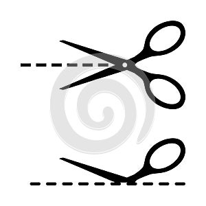 Big scissors with cut lines