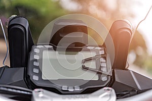 Big screen display of motorcycle miles