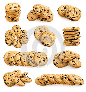 Big set of american chocolate chip cookies