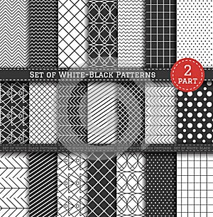 Big Set of black-white Pattern2