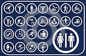 Big set buttons - 19_D. Pictographs of people