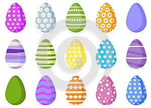 Big set of color Easter eggs