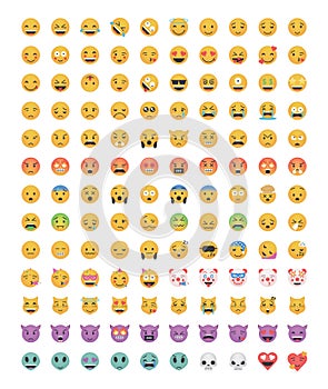 Big set of emoticon vector