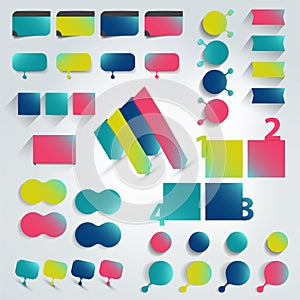 Big set of flat info graphic elements.
