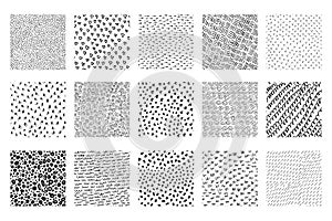 Big set of hand drawn ink seamless textures