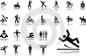 Big set icons - 33. Pictographs of people