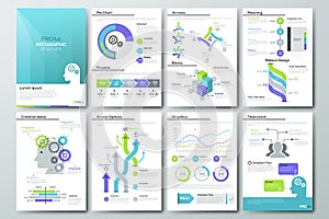 Big set of infographic vector elements and business brochures