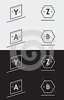 Big Set of Minimal Geometric Lined Template
