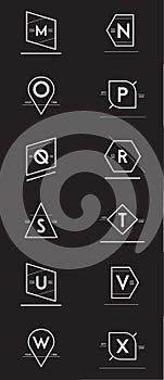 Big Set of Minimal Geometric Lined Template for Hipster