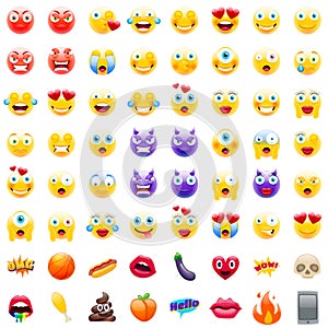 Big Set of Modern Emojis