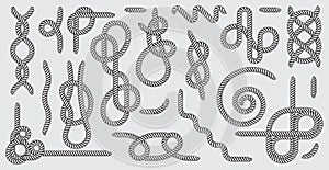 Big Set of Nautical rope knots vector