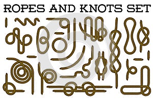 Big Set of Nautical rope knots vector