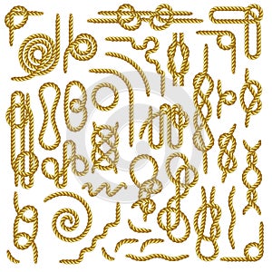 Big Set of Nautical rope knots vector