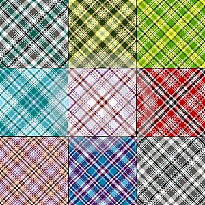 Big set scottish seamless patterns