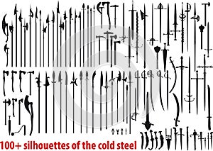 Big set silhouettes of the cold steel