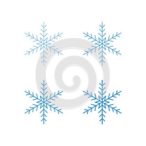 Big set of snowflakes for christmas design, vector illustration