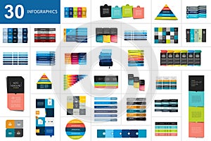 Big set of  tables, schedules. Infographics