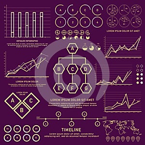 Big set of various infographic elements for business.