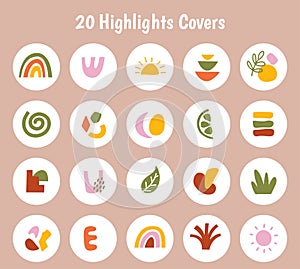 Big set of various hand drawn vector highlight covers