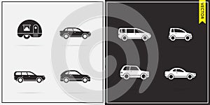 Big Set of Vector Car Icons