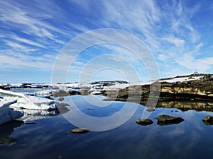 Big sky and ice Antarctica