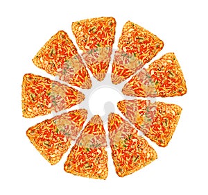 Big sliced pizza
