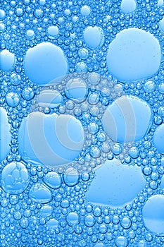 Big and small blue bubbles