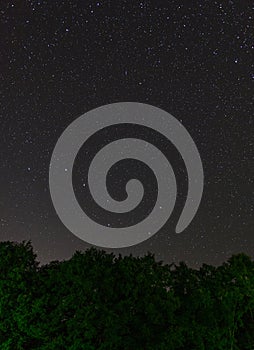 Big and small Dipper with Polaris in the night sky