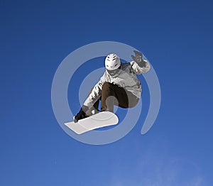 Big snowboard jump