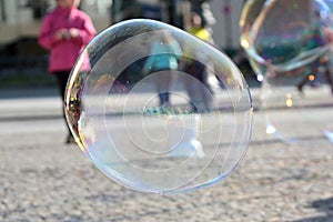 Big soap bubbles