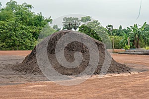 Big soil pile for agriculture and construction