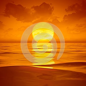 big sooting sunset wallpaper