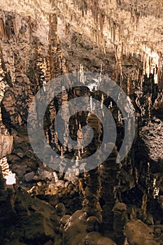 Big stalactite and stalagmite