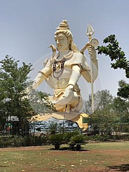 Big statue of lord shiv shankara photo