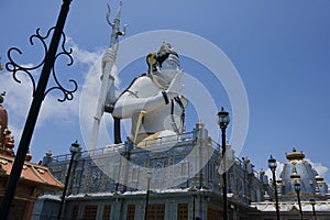 Big statue of Lord Shiva in  Char dham in Namchi Sikkim India