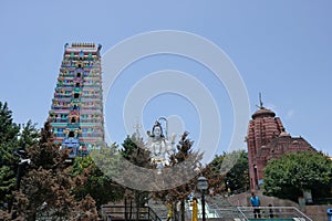 Big statue of Lord Shiva in  Char dham in Namchi Sikkim India