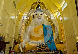 Big statue os Buddha in Singapore temple