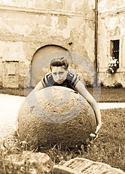 Big stone ball