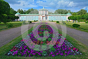 Big stone greenhouse in Kuskovo estate in Moscow