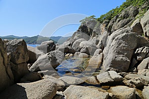 Big stones, seashore