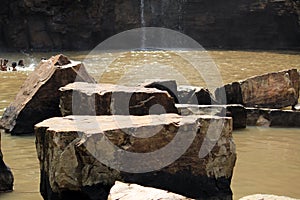 Big Stones in Second Stage in Tirathgarh Waterfall