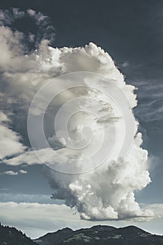 Big stormy cumulonimbus cloud moody style image