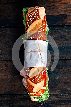 Big submarine sandwich