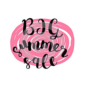 Big summer sale. Brush lettering.