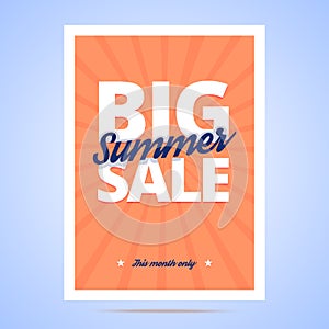 Big Summer Sale poster.